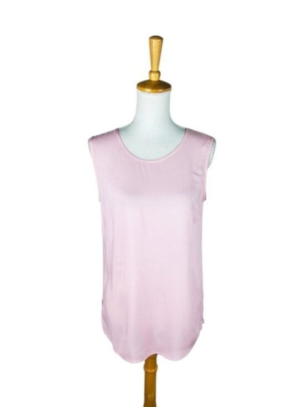 Basler Pale Pink Sleeveless Scoop Neck Tank Small